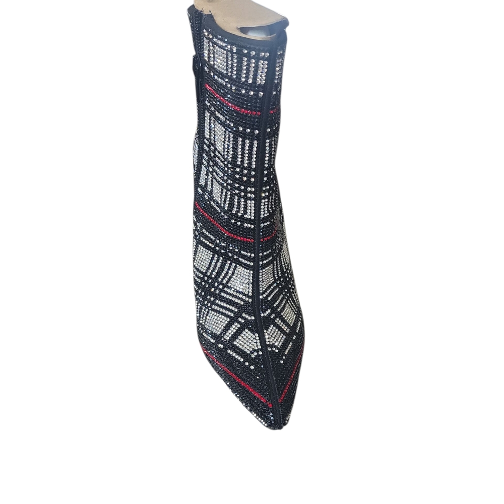INC International Concepts Black and Red Ankle Boots